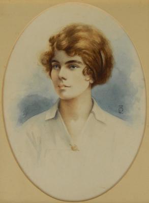 19thC School. Head and shoulders portrait