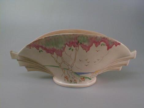 A Clarice Cliff shell shaped posy bowl