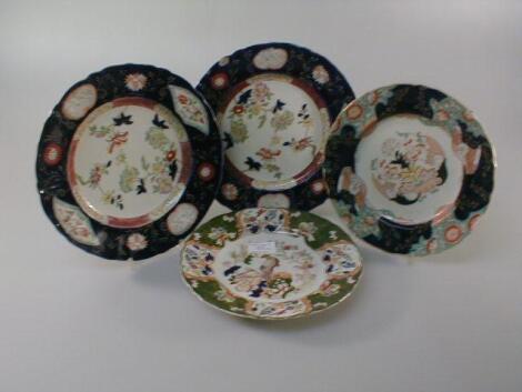 A pair of Masons Ironstone china dinner plates