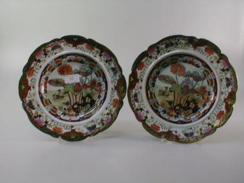 A pair of Masons Ironstone china soup plates