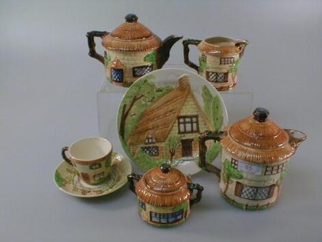 A Beswick cottage ware tea service