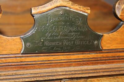 An Edwardian oak and beech smoker's cabinet - 3