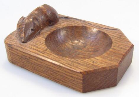 A 20thC Robert Thompson of Kilburn Mouseman ashtray