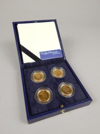 A set of four Royal portrait collection gold sovereigns