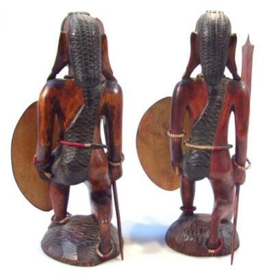 A pair of 20thC African tribal figures - 3