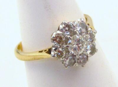 A late Victorian ladies diamond ring