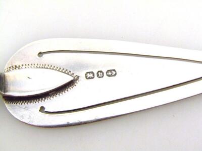 A George V silver trowel bookmark - 2