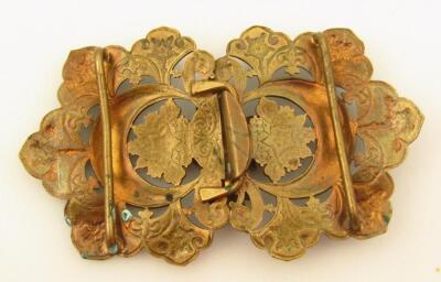 An early 20thC enamel two-piece buckle - 2