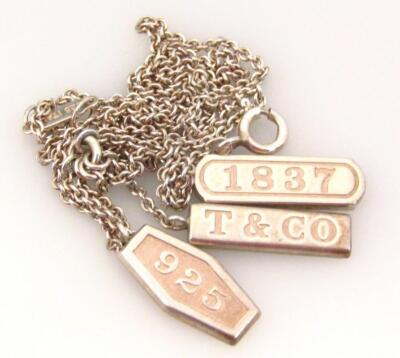 A Tiffany & Co triple ingot pendant necklace