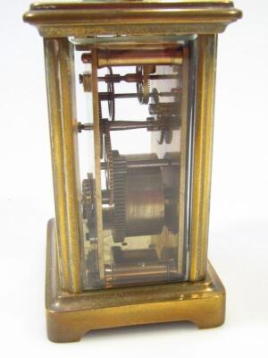 A 19thC French brass carriage clock - 2