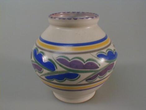 A Poole terracotta vase