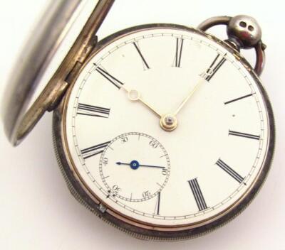 A Victorian silver open faced pocket watch - 2