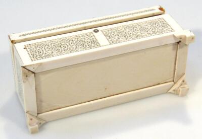 A mid-19thC Chinese ivory casket - 4