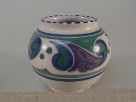A Poole terracotta vase