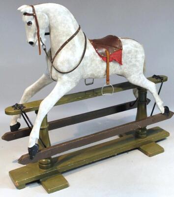 An early 20thC child's rocking horse