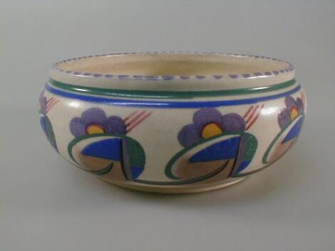 A Poole terracotta circular bowl