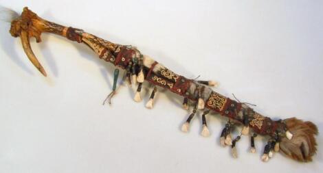 An early 20thC Mandau style Indonesian Borneo tribal dagger