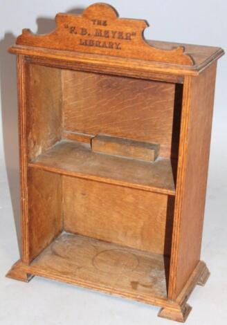 An Edwardian FB Meyer library tabletop open cabinet