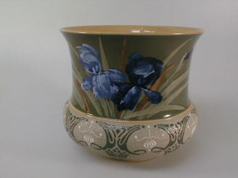 A Langley ware pottery jardiniere