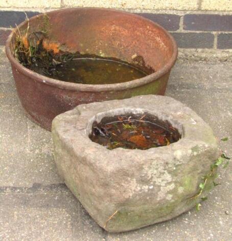 A 19thC stone planter