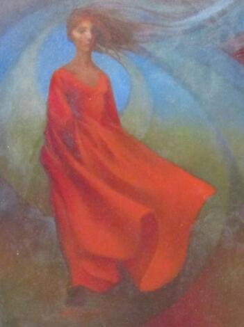 Catarina de Bliguy (b 1948). Lady in Red