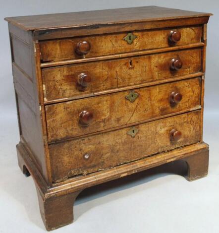 An 18thC walnut chest