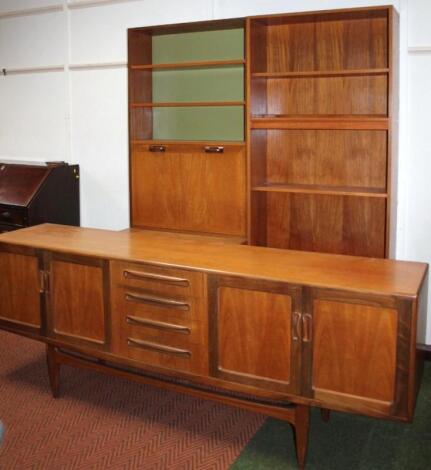 A 1960's teak retro sideboard