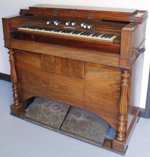 A 19thC walnut cased organ