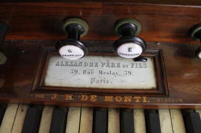 A 19thC walnut cased organ - 4