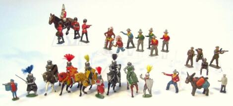 Various 20thC lead figures