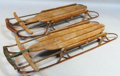 Two bygone sledges