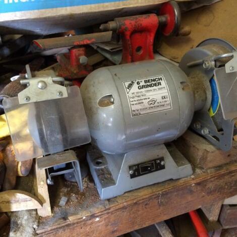 A 20thC Hilka 6" bench grinder