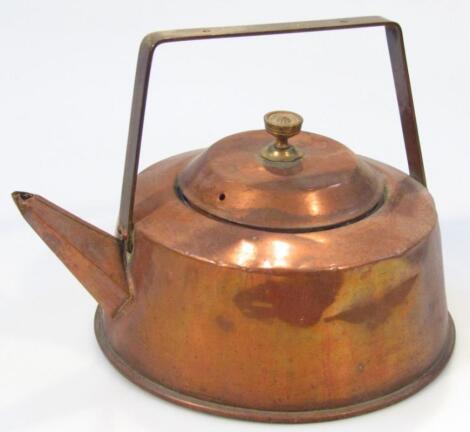 An early 20thC Arts and Crafts design copper kettle