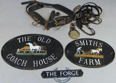 Various metal house name plates