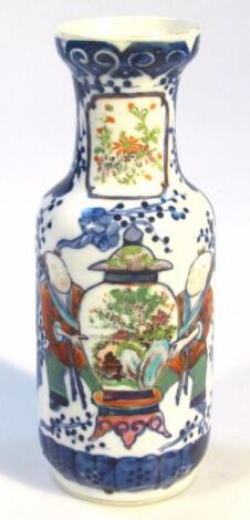 A Chinese Qing period polychrome vase