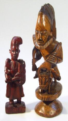 Two 20thC African hardwood tribal figures