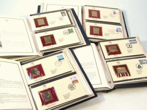 A 22ct Golden Replica of British Stamps Covers Album