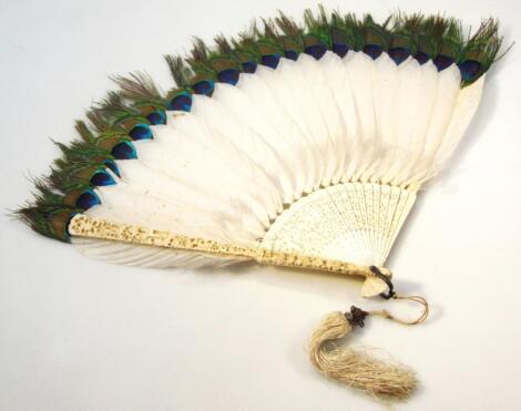 A Qing period Chinese ivory sectional fan