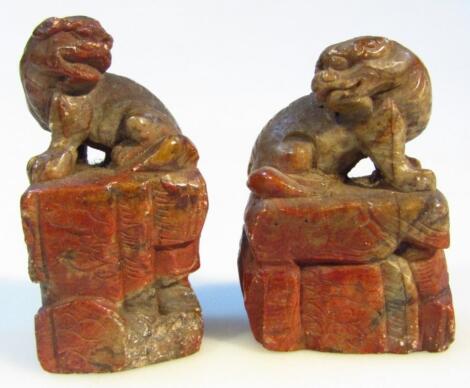 A Chinese soapstone seal