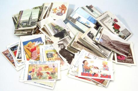 Various early 20thC and later postcards