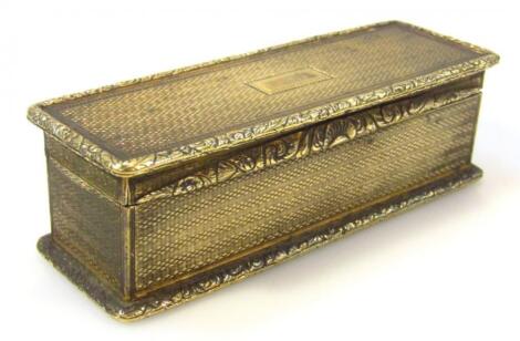 An early 19thC French gilt metal snuff box