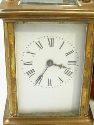 An early 20thC brass cased carriage clock - 2