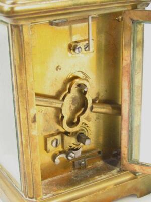 An early 20thC brass cased carriage clock - 4