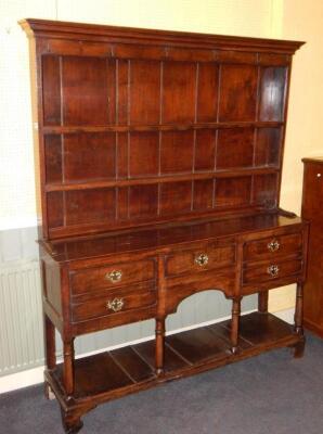 A late 18thC oak dresser