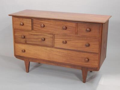 A Retro style teak chest of drawers