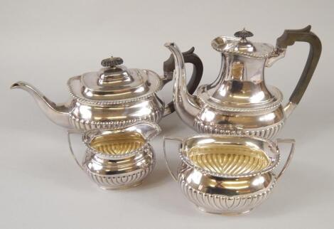 A silver plated Mappin & Webb four piece tea set