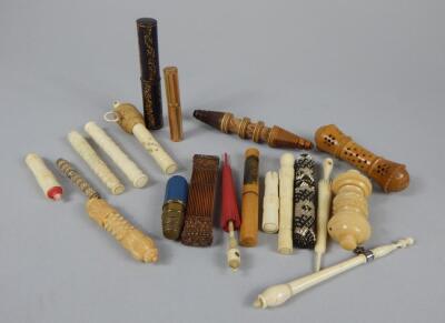 A collection of 19thC and later bodkin cases