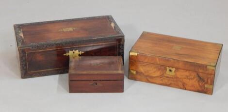 Three 19thC boxes