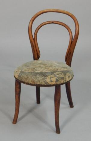 A bentwood child's chair