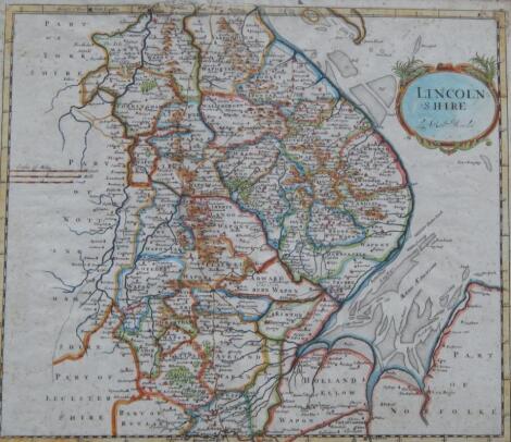 After Robert Morden. A map of Lincolnshire